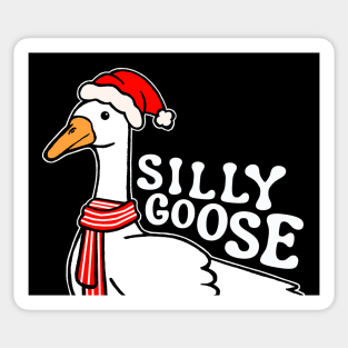 Silly Goose with Santa Hat Sticker